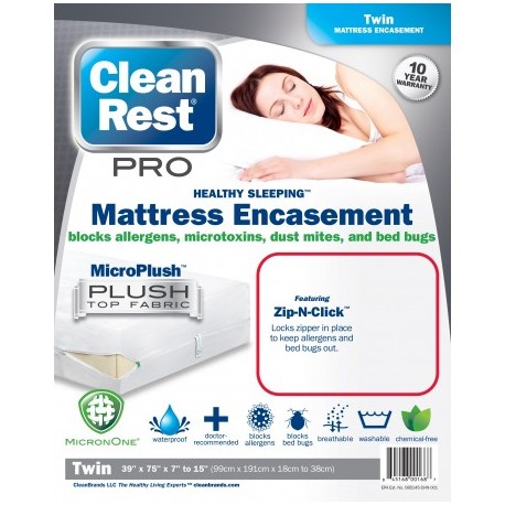 HOUSSE DE MATELAS 90-100X190 ANTI-PUNAISE DE LIT TWIN CLEANREST PRO