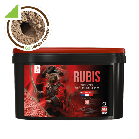 RUBIS Grain entier sachets 50g 10kg – Appâts céréales anti rats
