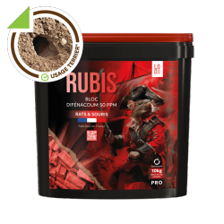 RUBIS Bloc 30g emballé 10kg – Appâts blocs anti rats et souris
