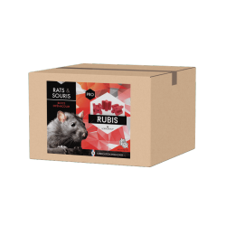 RUBIS Bloc 20g nu 10kg – Appâts blocs anti rats et souris